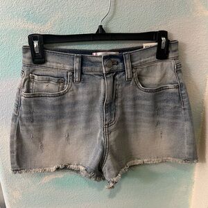 NWT PINK High Waist Cut Off Light Wash Jean Shorts